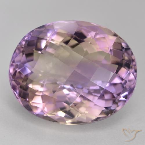 15.88ct Naturale Bi-Colore Ametrino, Ovale, VS