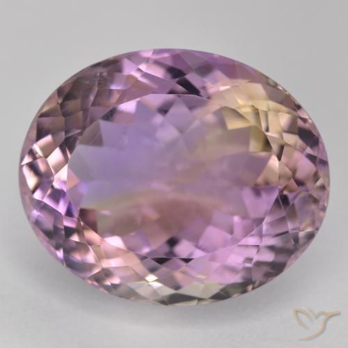 19.64ct Naturale Bi-Colore Ametrino, Ovale, VS