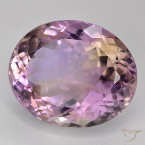 Ametrino Bi-Colore naturale da 19.64 ct, Ovale, VS