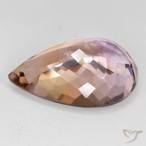 Ametrino Bi-Colore naturale da 17.76 ct, Forma a pera, VS