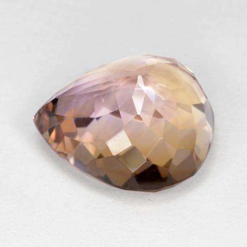 Ametrina naturale bicolore da 13,59 ct, taglio a pera, VS