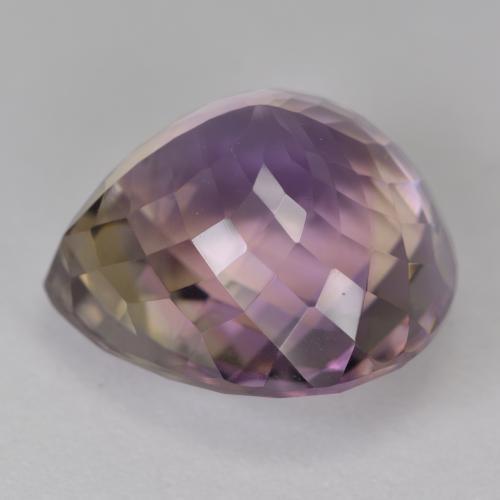 Ametrina naturale bicolore da 19,34 ct, taglio a pera, VS
