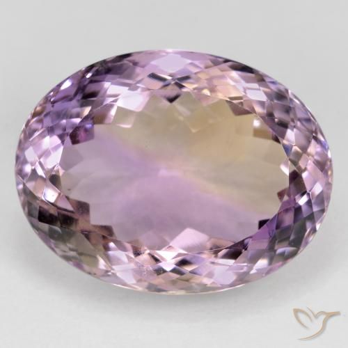 28.90ct Naturale Bi-Colore Ametrino, Ovale, VVS-VS