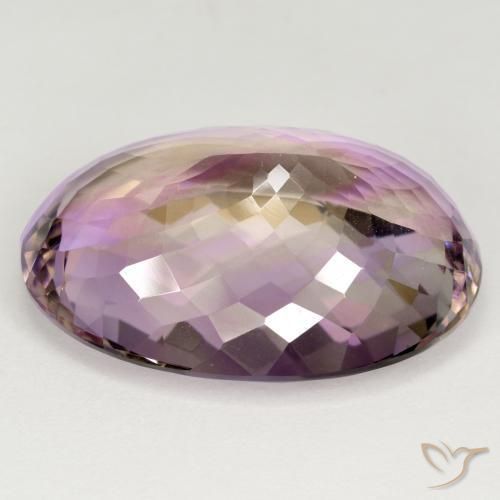 Ametrino Bi-Colore naturale da 37.23 ct, Ovale, VVS