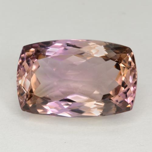 Ametrina naturale bicolore da 12,72 ct, taglio a cuscino, VVS