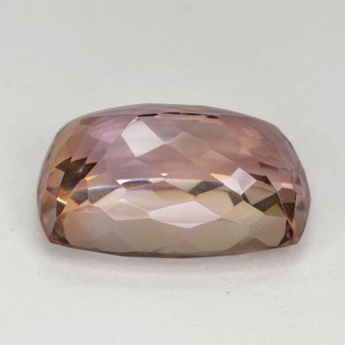 Ametrina naturale bicolore da 12,72 ct, taglio a cuscino, VVS