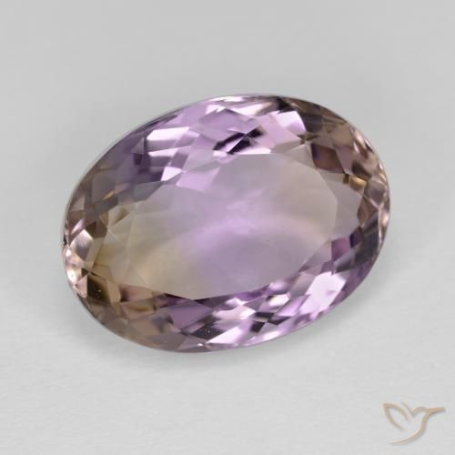 Ametrino Bi-Colore naturale da 6.49 ct, Taglio ovale, VVS-VS