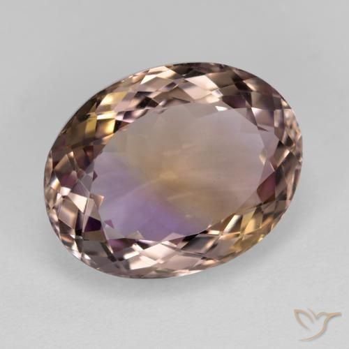 Ametrino Bi-Colore naturale da 10.39 ct, Ovale, VVS