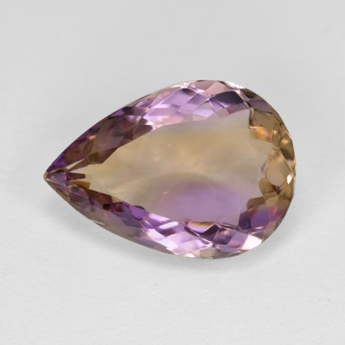 Ametrino Bi-Colore naturale da 5.46 ct, Forma a pera, VVS