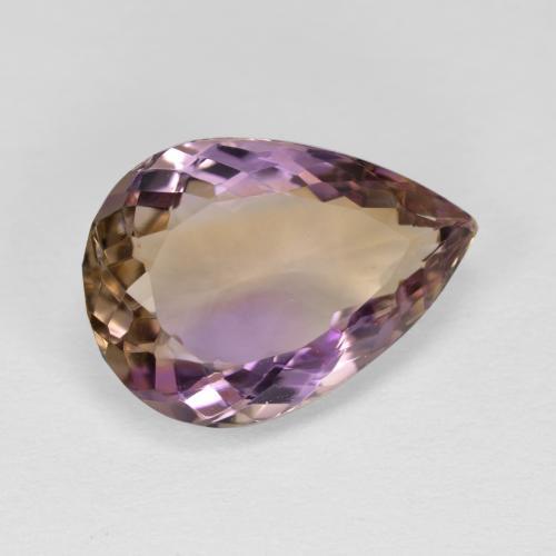 Ametrino Bi-Colore naturale da 5.46 ct, Forma a pera, VVS