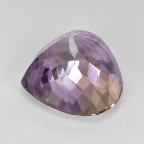 Ametrina naturale bicolore da 9,50 ct, taglio a pera, VVS