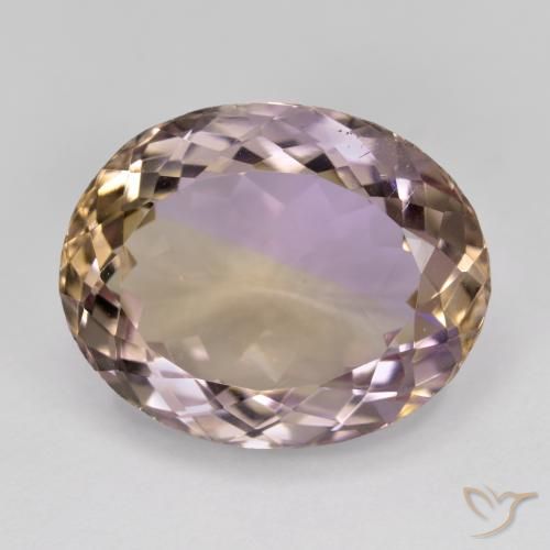 12.67ct Naturale Bi-Colore Ametrino, Ovale, VVS