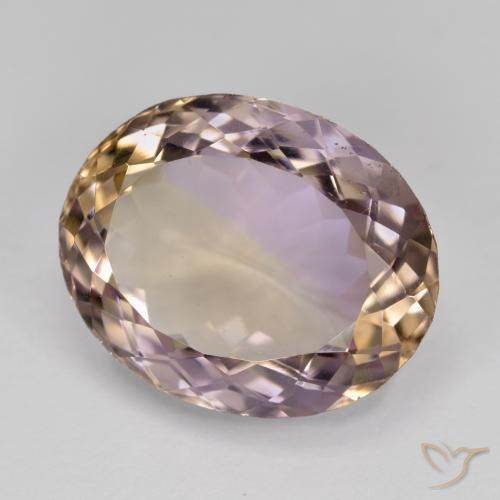 Ametrino Bi-Colore naturale da 12.67 ct, Ovale, VVS