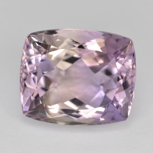 Ametrina naturale bicolore da 12,91 ct, taglio a cuscino, VVS