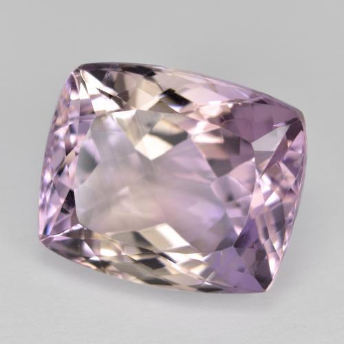 Ametrina naturale bicolore da 12,91 ct, taglio a cuscino, VVS
