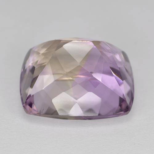 Ametrina naturale bicolore da 12,91 ct, taglio a cuscino, VVS