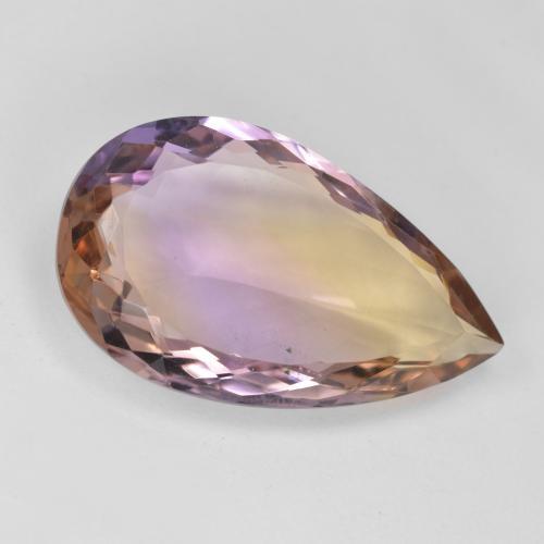 Ametrino Bi-Colore naturale da 11.88 ct, Forma a pera, VS