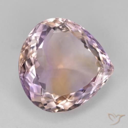 Ametrino Bi-Colore naturale da 13.86 ct, Forma a pera, VS