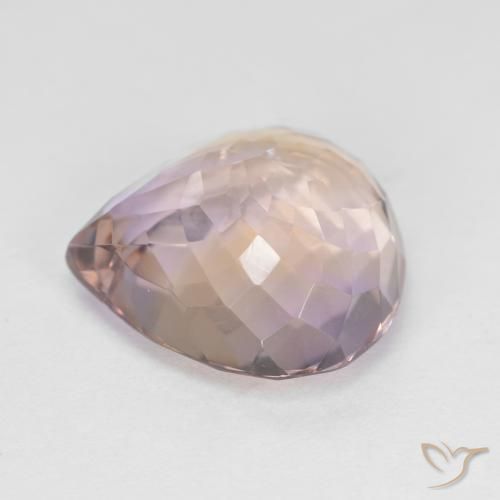 Ametrina naturale bicolore da 6,23 ct, taglio a pera, VS