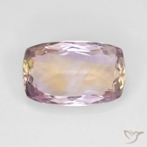 Ametrino Bi-Colore naturale da 5.37 ct, Taglio a cuscino, VVS