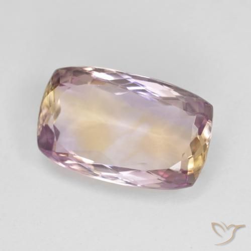 Ametrino Bi-Colore naturale da 5.37 ct, Taglio a cuscino, VVS