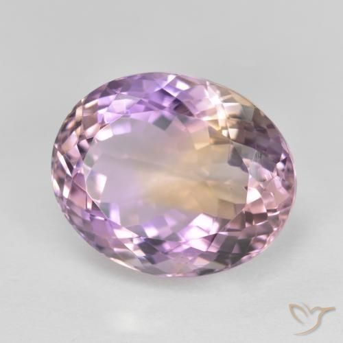 Ametrino Bi-Colore naturale da 11.44 ct, Ovale, VVS