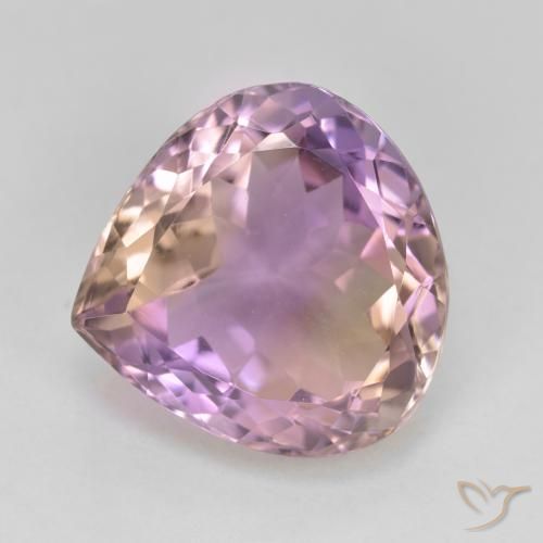 10.23ct Naturale Bi-Colore Ametrino, Forma a pera, VVS-VS