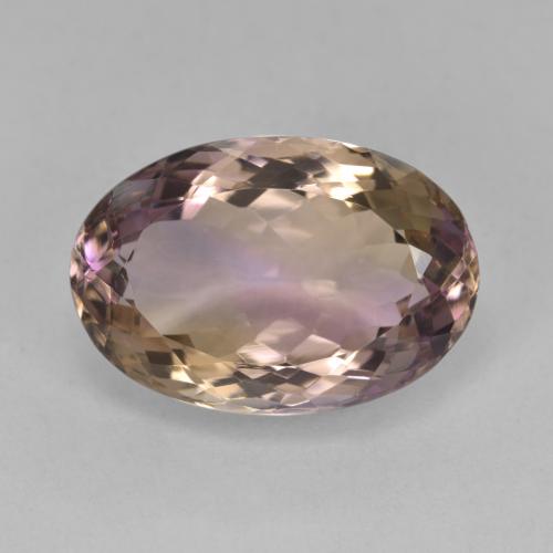 Ametrina naturale bicolore da 8,92 ct, taglio ovale, VVS