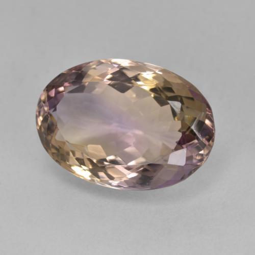 Ametrina naturale bicolore da 8,92 ct, taglio ovale, VVS