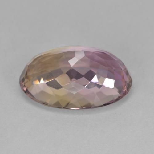 Ametrina naturale bicolore da 8,92 ct, taglio ovale, VVS
