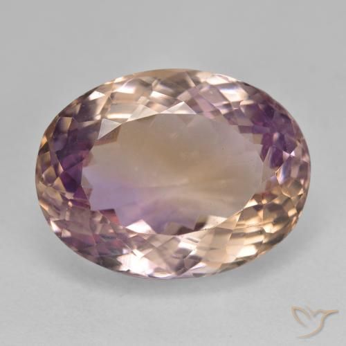 19.73ct Naturale Bi-Colore Ametrino, Ovale, VVS