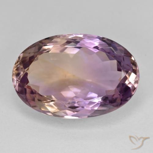 18.09ct Naturale Bi-Colore Ametrino, Ovale, VVS