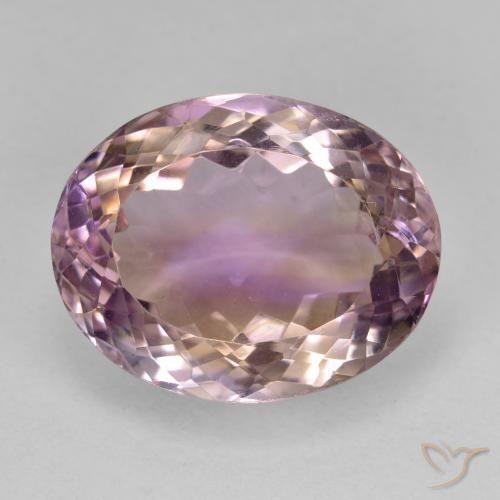 17.65ct Naturale Bi-Colore Ametrino, Ovale, VVS