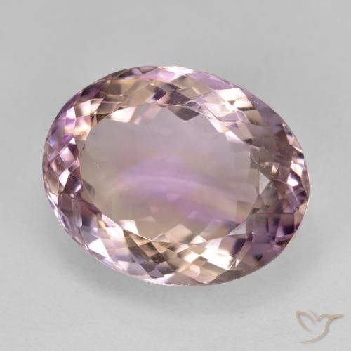 Ametrino Bi-Colore naturale da 17.65 ct, Ovale, VVS