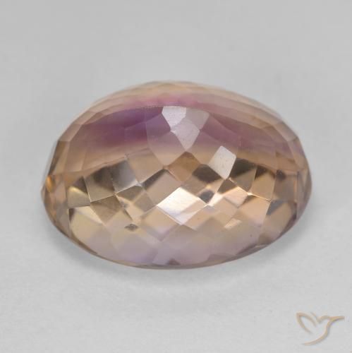 Ametrino Bi-Colore naturale da 17.65 ct, Ovale, VVS