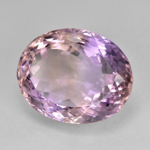 Ametrino Bi-Colore naturale da 18.72 ct, Taglio ovale, VVS