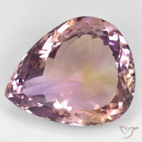 32.02ct Naturale Bi-Colore Ametrino, Forma a pera, VS