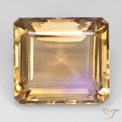 27.34ct Naturale Bi-Colore Ametrino, Taglio smeraldo, VS
