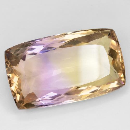 Ametrino Bi-Colore naturale da 27.06 ct, Taglio a cuscino, VS
