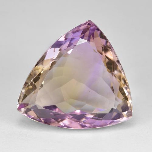 Ametrina naturale bicolore da 21,24 ct, trillion, VS