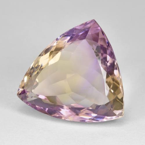 Ametrina naturale bicolore da 21,24 ct, trillion, VS