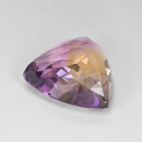 Ametrina naturale bicolore da 21,24 ct, trillion, VS