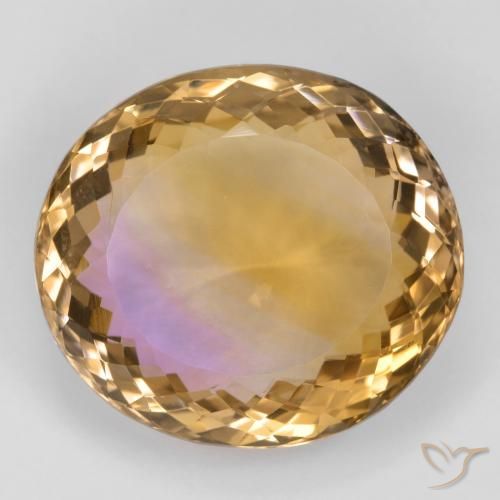 29.00ct Naturale Bi-Colore Ametrino, Ovale, VVS