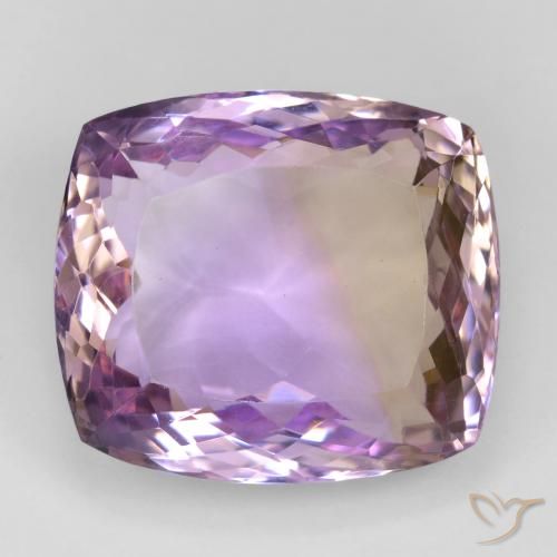 Ametrina naturale bicolore da 29,87 ct, taglio a cuscino, VVS
