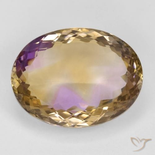 24.08ct Naturale Bi-Colore Ametrino, Ovale, VVS