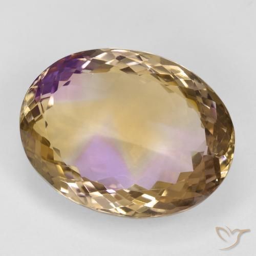 Ametrino Bi-Colore naturale da 24.08 ct, Ovale, VVS