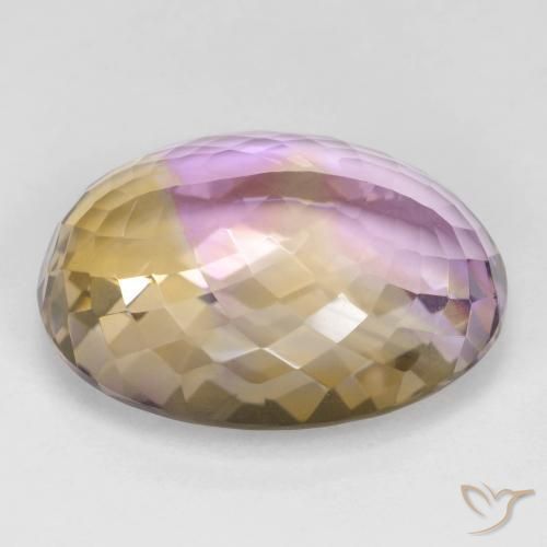 Ametrino Bi-Colore naturale da 24.08 ct, Ovale, VVS