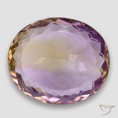 29.46ct Naturale Bi-Colore Ametrino, Ovale, VVS-VS
