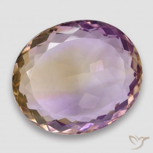 Ametrino Bi-Colore naturale da 29.46 ct, Ovale, VVS-VS
