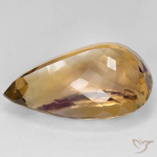 Ametrino Bi-Colore naturale da 27.14 ct, Forma a pera, VVS-VS